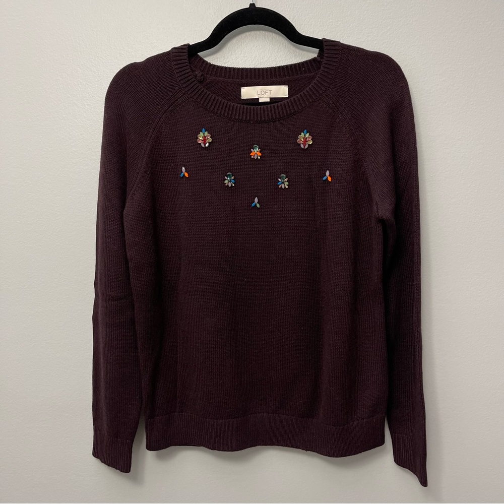LOFT sweater with jewels